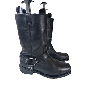 Harley-Davidson Men Hustin Boots Sz 13 Waterproof Harness Motorcycle 95353 *READ